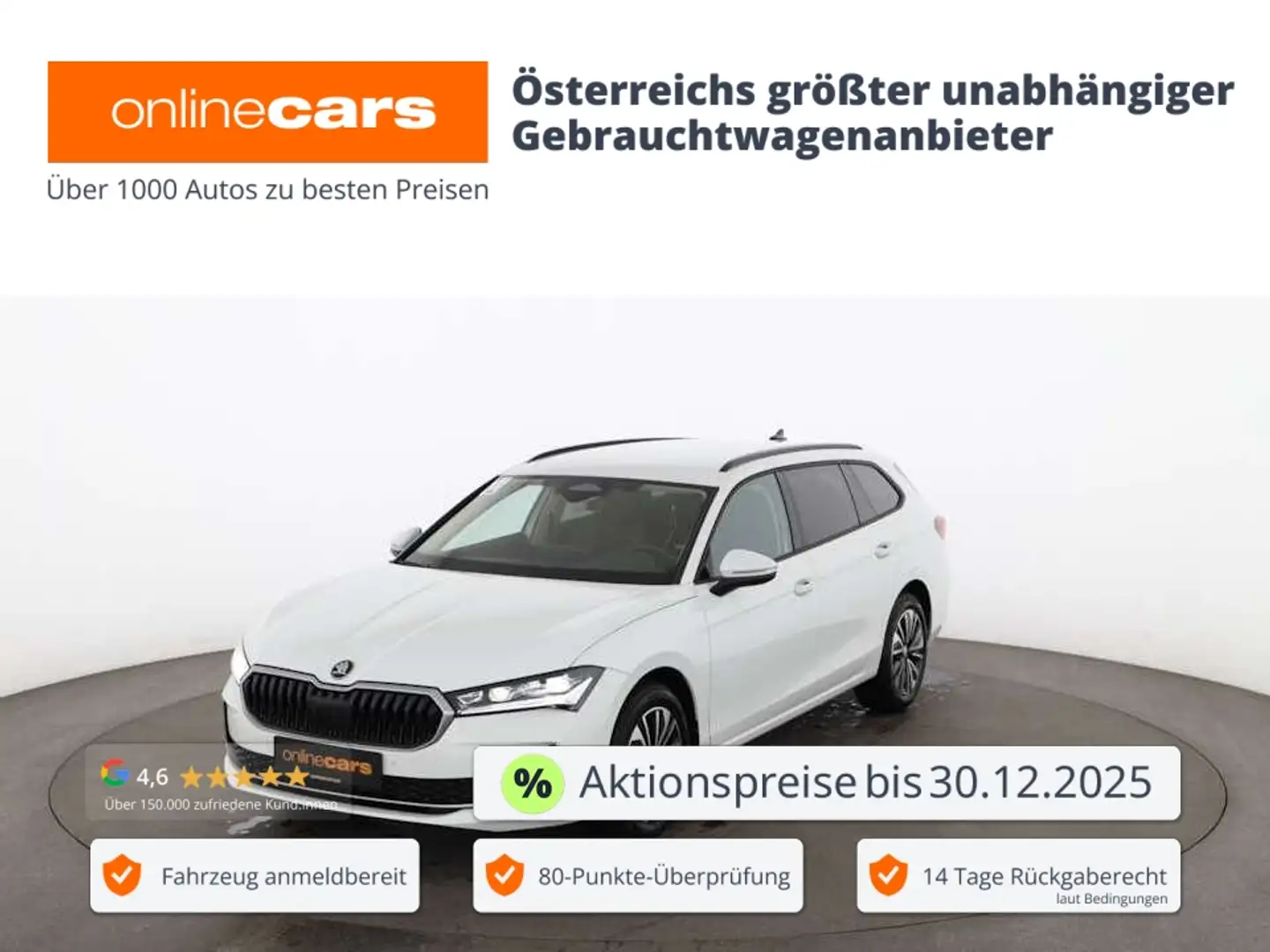 Skoda Superb Combi 1.5 TSI Selection Aut MATRIX RADAR Weiß - 1