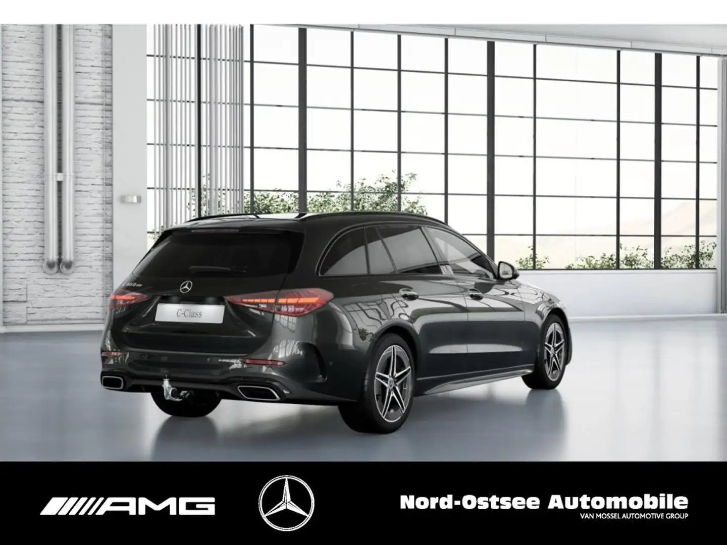 Mercedes-Benz C 300 de T AMG PANO AHK MEMORY NIGHT Grau - 2