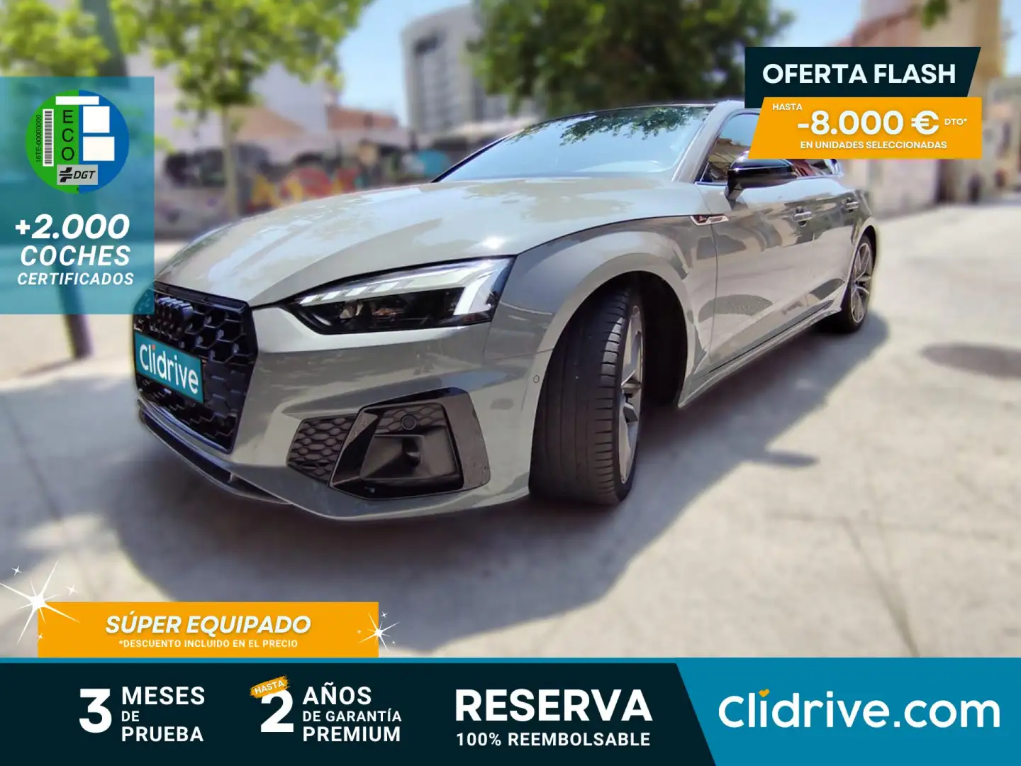 Audi A5 Sportback 40 TFSI S line S tronic Gris - 1