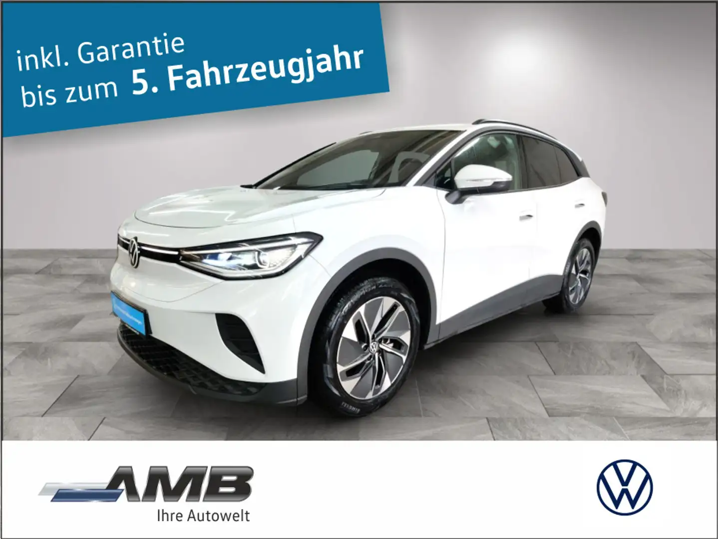 Volkswagen ID.4 Pure 52kWh/AHK/Matrix/Navi/Wärmepu/02.30Gar Weiß - 1