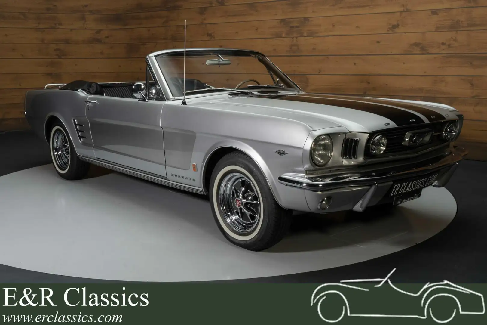 Ford Mustang Cabriolet | Gerestaureerd | GT-Look | 1966 Grey - 1