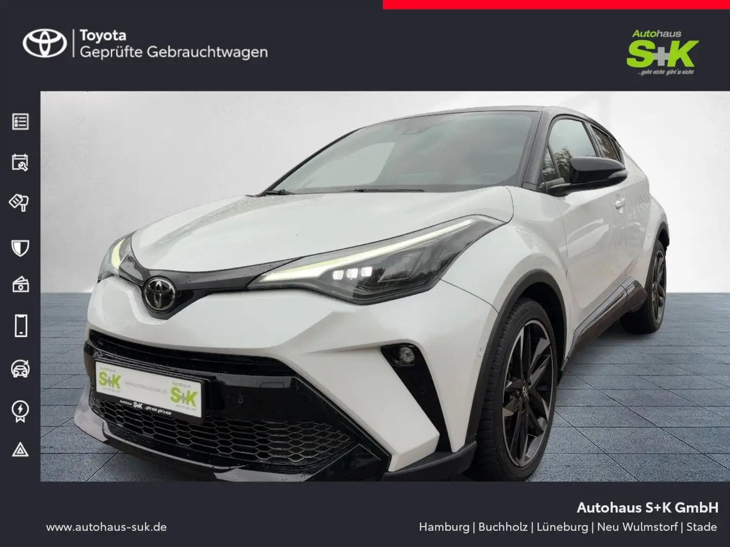 Toyota C-HR Toyota 2,0-l-Hybrid GR Sport+PDC+R-KAMERA++ Weiß - 1