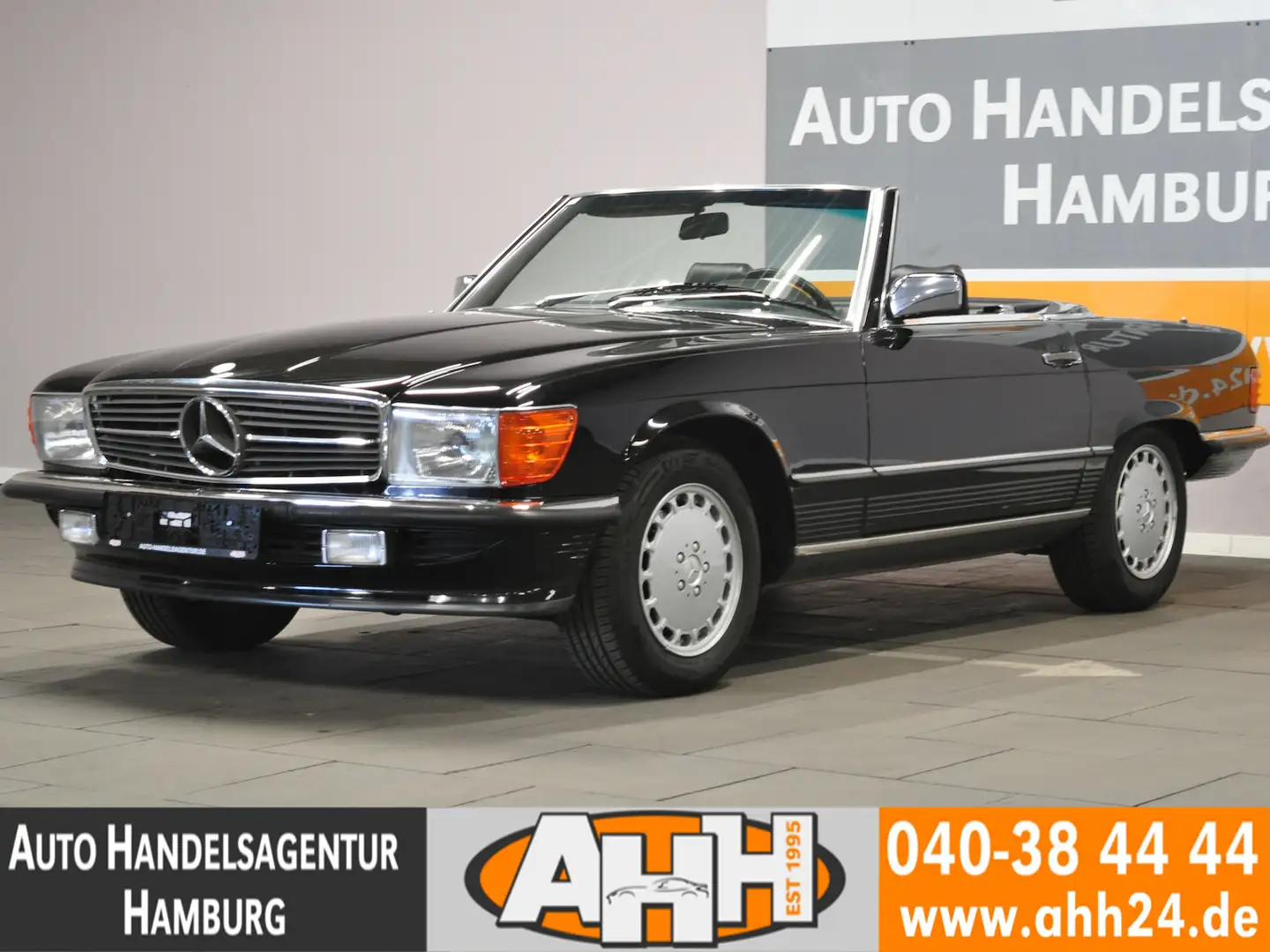 Mercedes-Benz 560 SL R107 AUTOMATIK LEDER|ABS|EFH|ZV|HISTORIE! Negru - 1