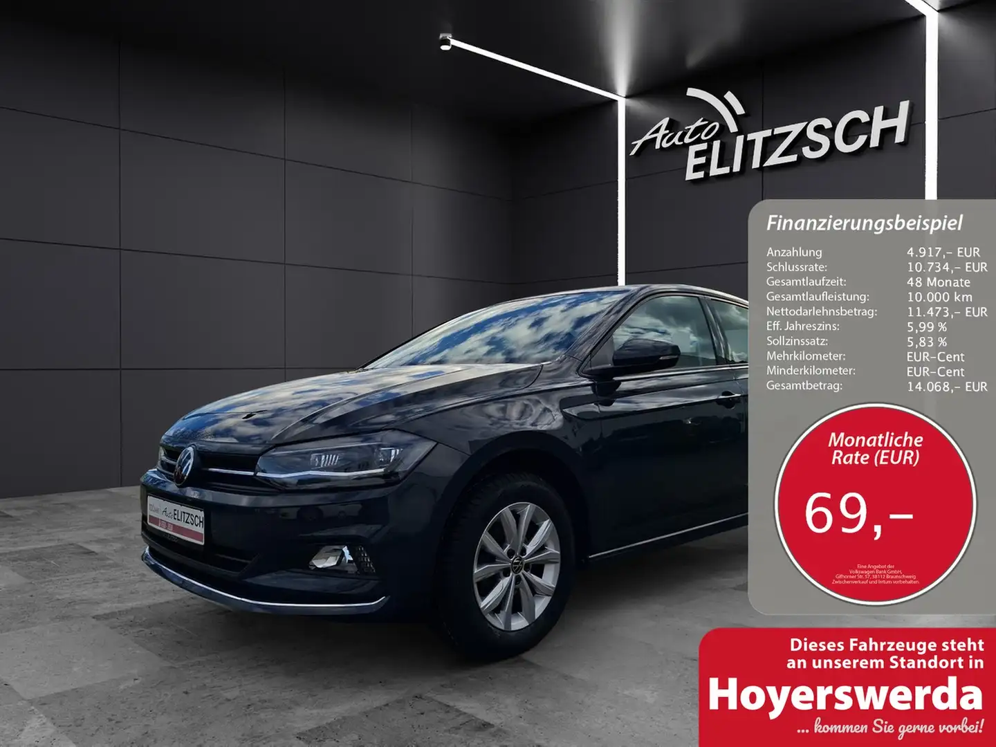 Volkswagen Polo TSI Highline LED ACC PDC APP SH LM Grau - 1