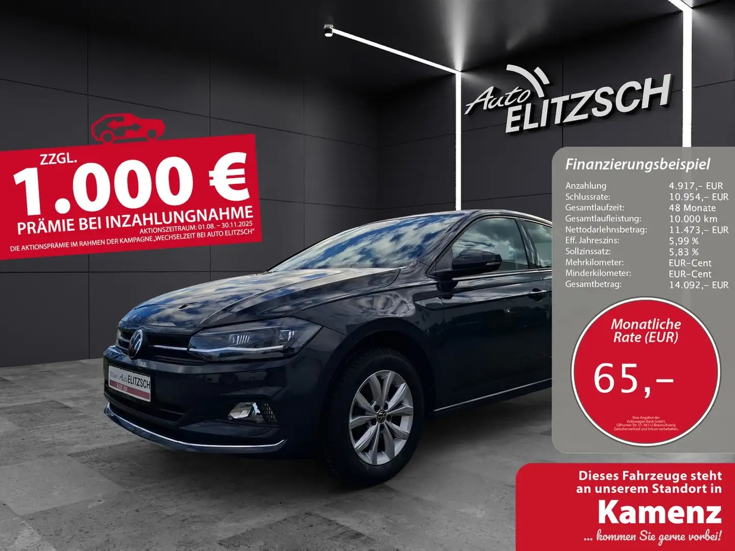 Volkswagen Polo TSI Highline LED ACC PDC APP SH LM Grau - 1