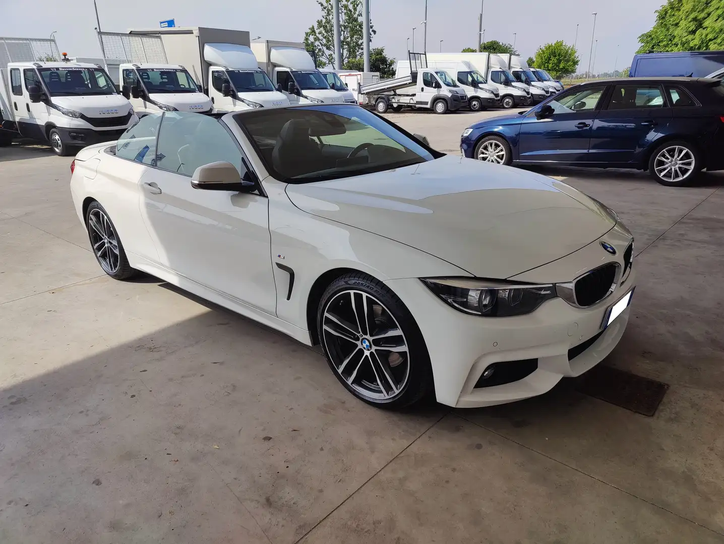 BMW 420 420d Cabrio Msport auto Bianco - 2
