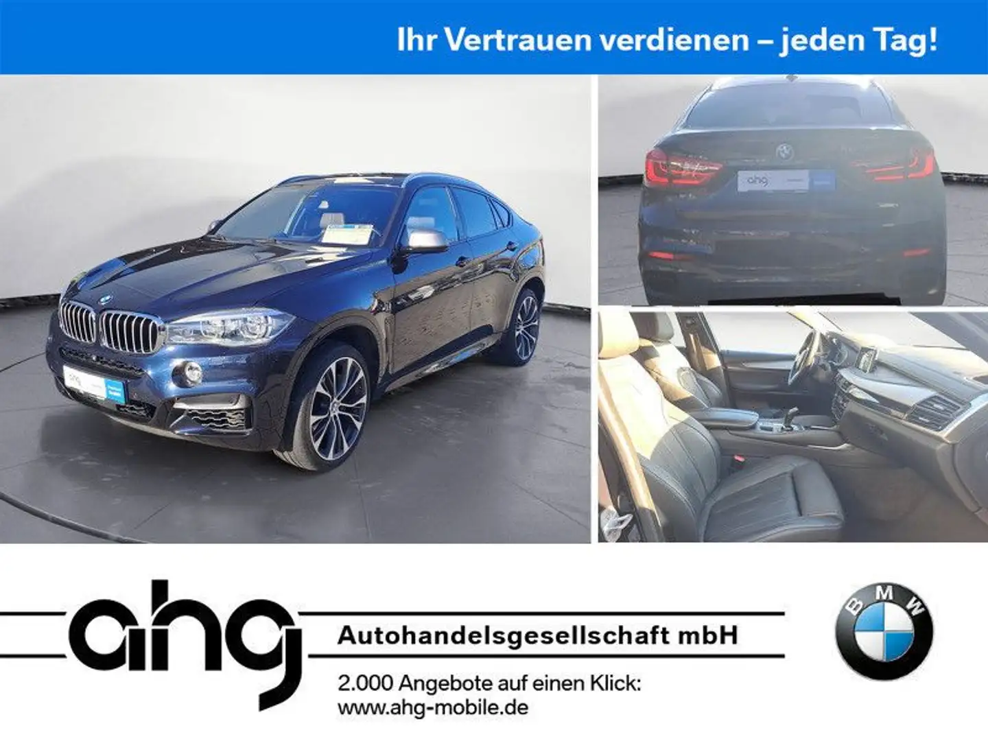 BMW X6 M d M Sportpaket Navi Prof. Head Up ACC 21-Z Schwarz - 1