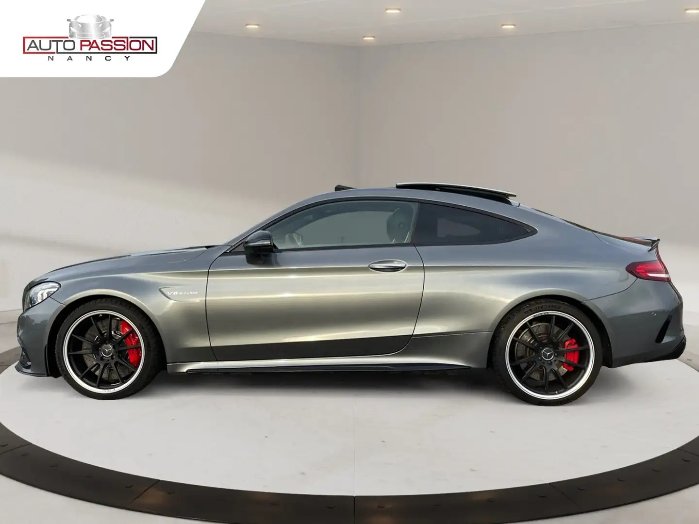 Mercedes-Benz C 63 AMG Coupé V8 Bi-Turbo 510cv Burmester Caméra 360 Gris - 2