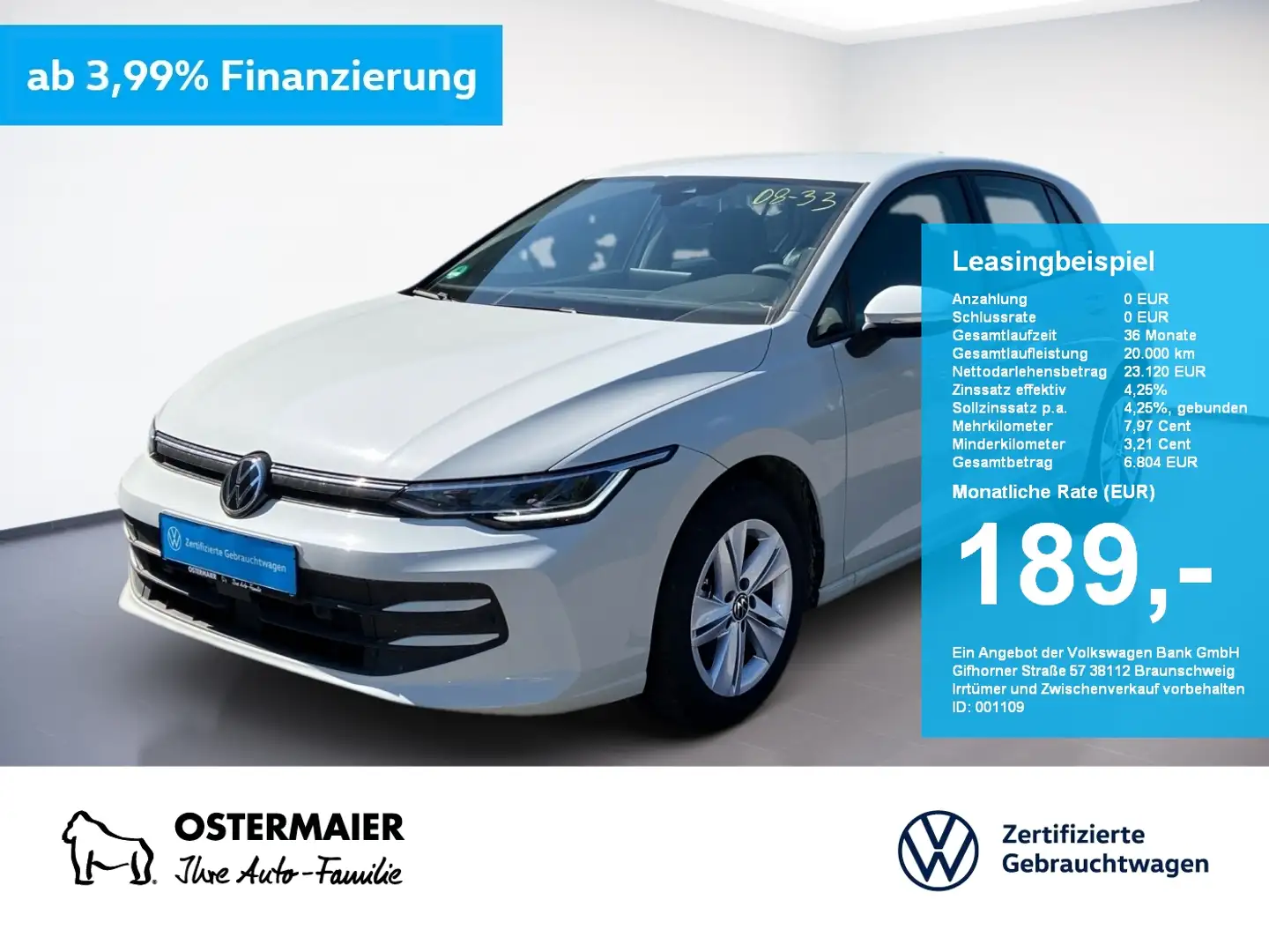 Volkswagen Golf VIII LIFE 1.5TSI 116PS 5J-G LED.STDHZG.ACC.2xPDC.S Blanco - 1