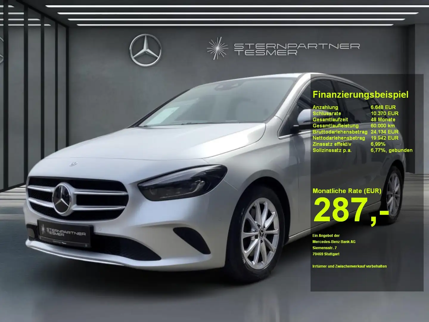 Mercedes-Benz B 220 d PROGRESSIVE MultiLED DISTRONIC MBUX Ambi Silber - 1