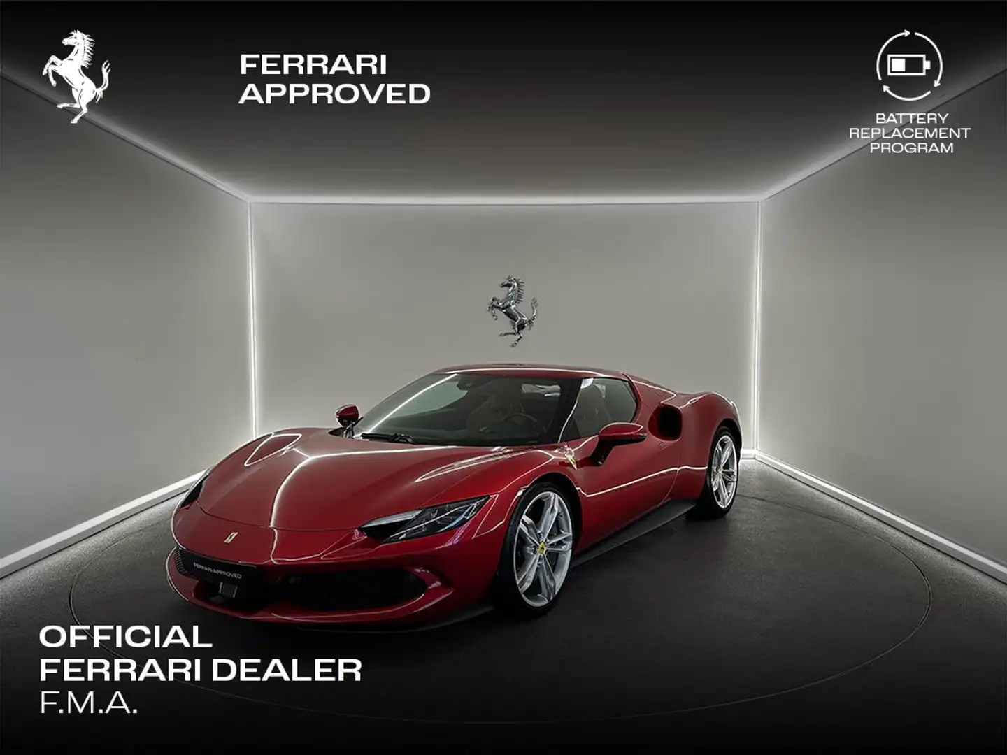 Ferrari 296 GTB Rosso Imola / Ferrari Approved Rood - 1