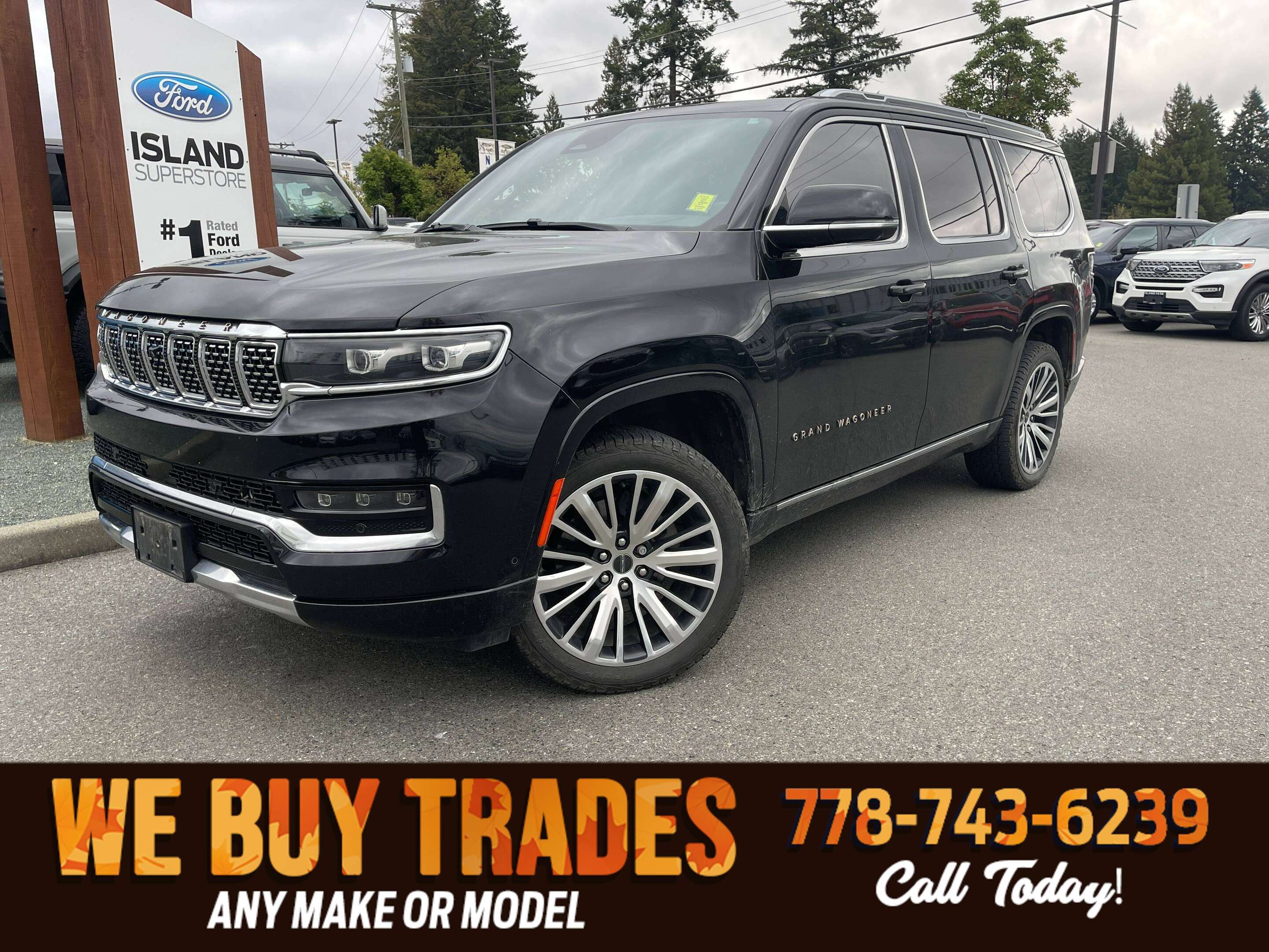 Black 2022 Jeep Grand Wagoneer SUV / Crossover Four-Wheel Drive Automatic