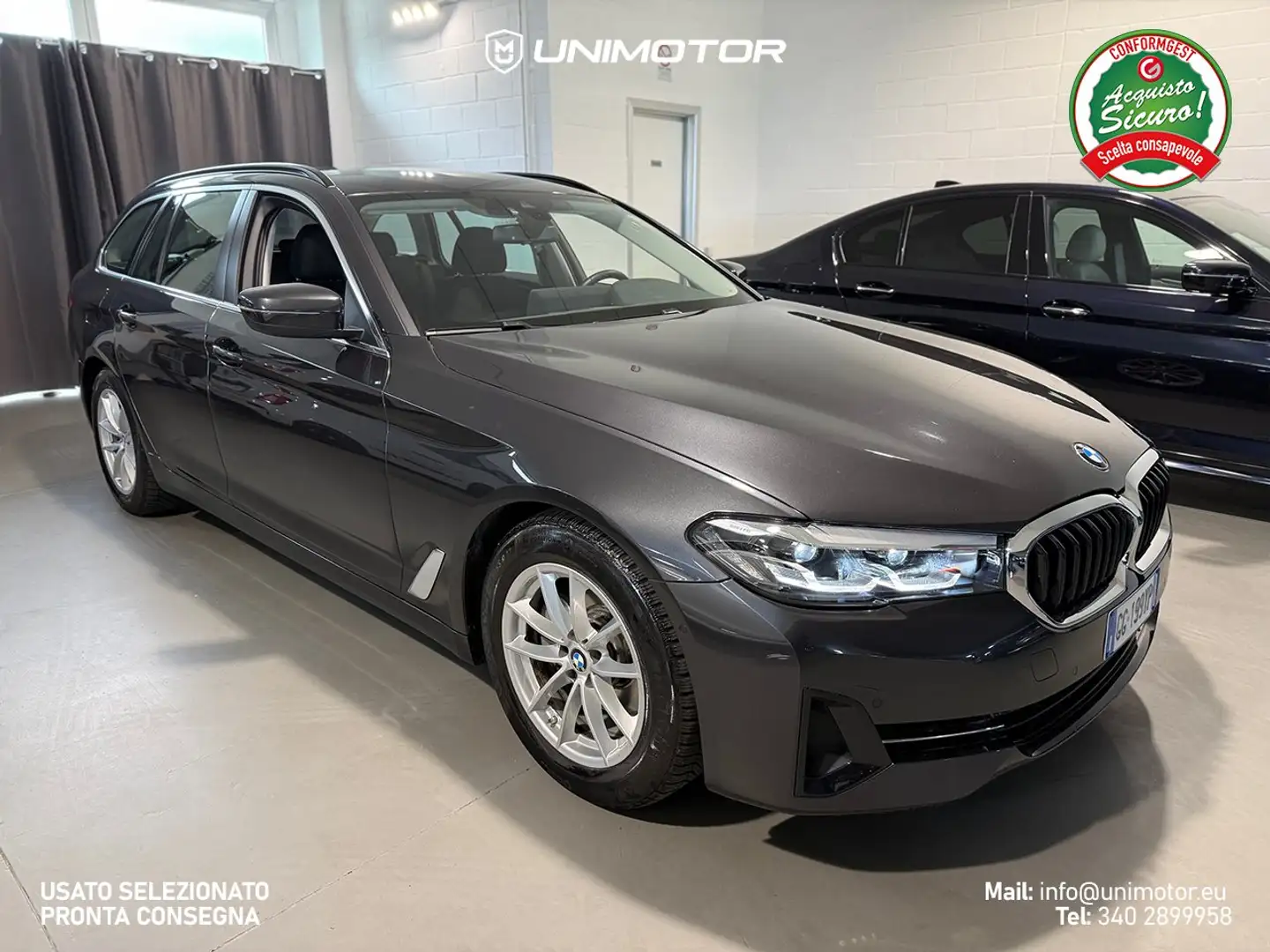 BMW 520 d Touring mhev 190cv Business Auto - IVA esposta Grigio - 1