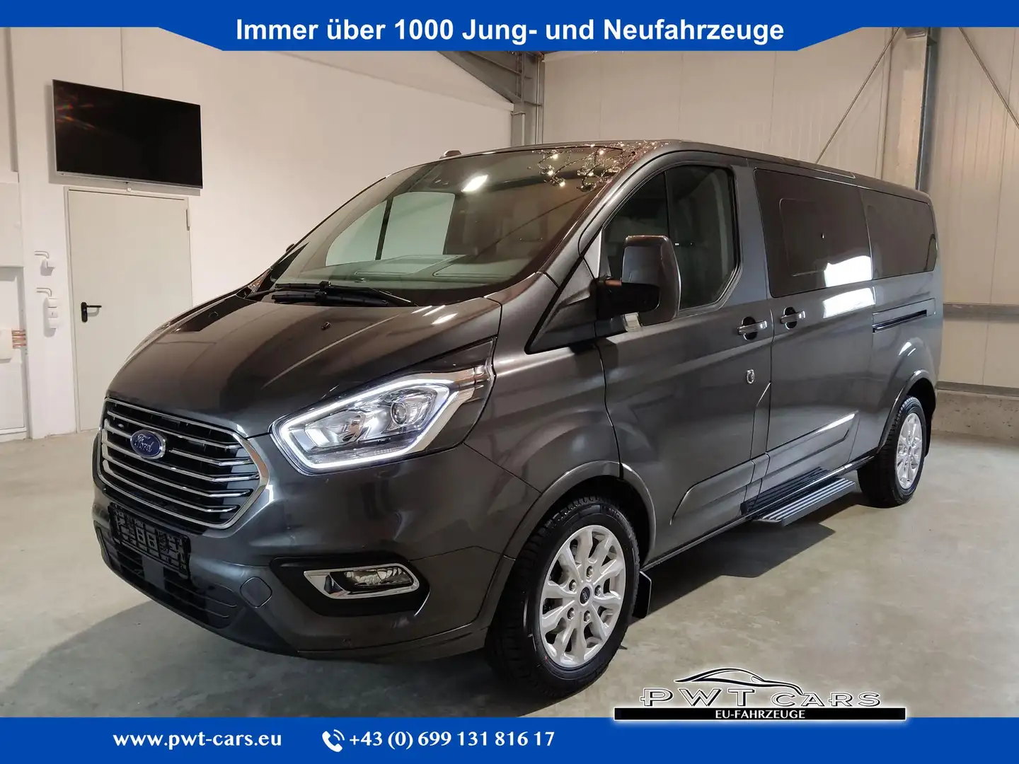 Ford Tourneo Custom L2 Titanium 2.0 EcoBlue MHEV 150 PS-Navi-DAB-PD... Grau - 1