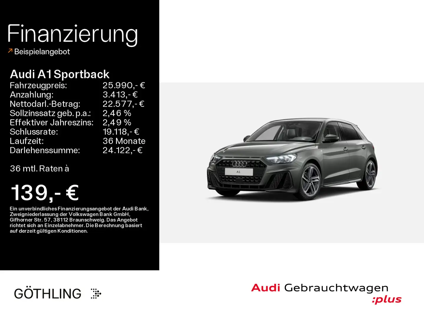 Audi A1 30 TFSI S line*LED*Virtual*Navi+*Te Grau - 1