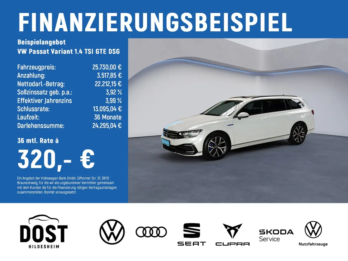 Volkswagen Passat Variant 1.4 TSI GTE DSG AHK+LED+NAVI+PANO Weiß - 2