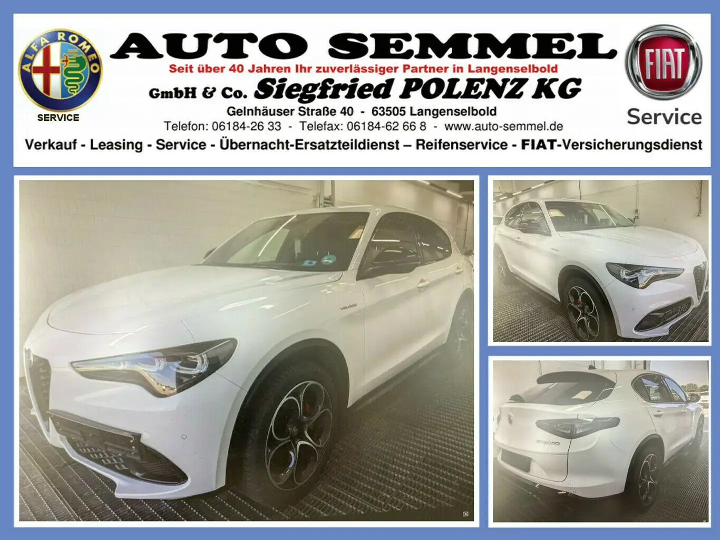 Alfa Romeo Stelvio Veloce Q4 2.0 Turbo 280PS Weiß - 1