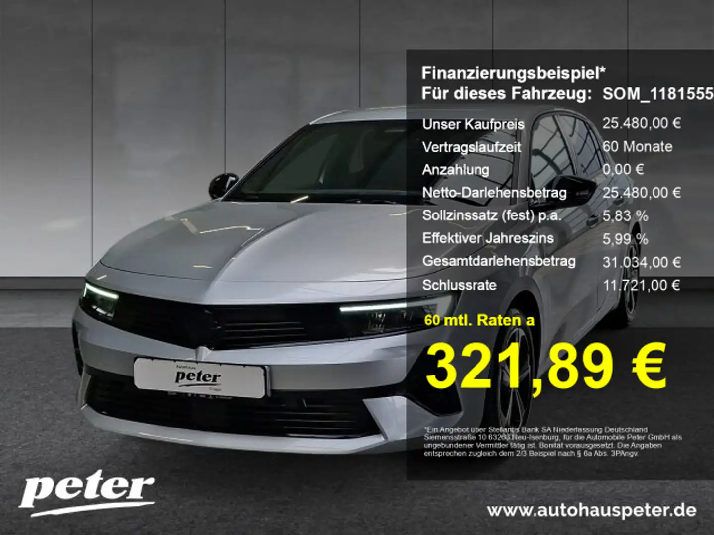 Opel Astra Astra L 1.2 GS Allwetter AZV Keyless EPH RFK Verfü Grau - 1