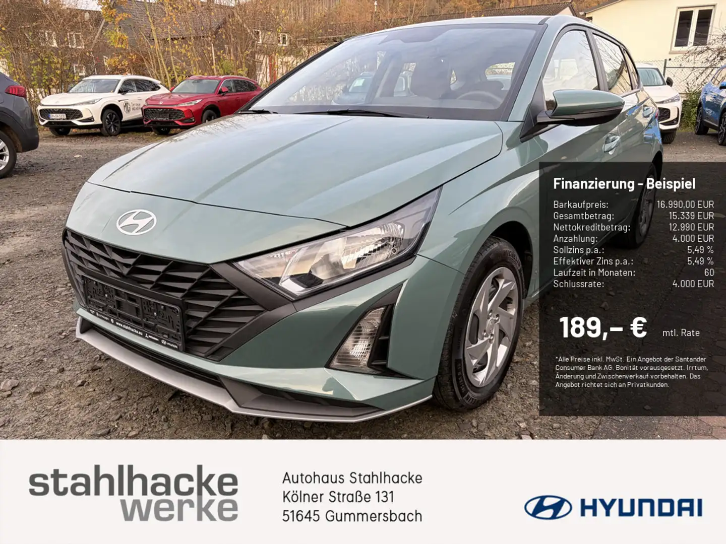 Hyundai i20 1.2 Select Grün - 1