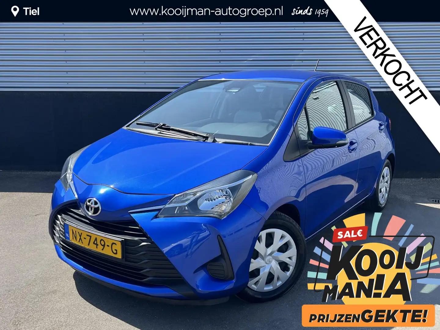 Toyota Yaris 1.0 VVT-i Comfort Airco, Bluetooth, Volledig deale Blu/Azzurro - 1