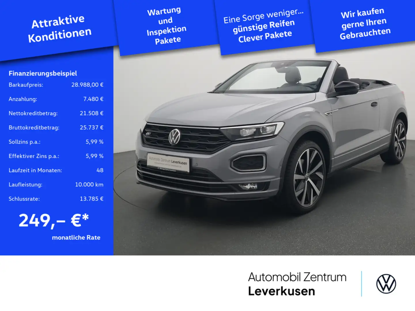 Volkswagen T-Roc LED VIRT AHK DSG KAM LEDER Schwarz - 1