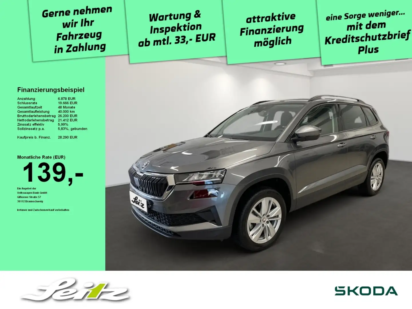 Skoda Karoq 1.5 TSI Selection *LED*KAMERA*NAVI* Grau - 1
