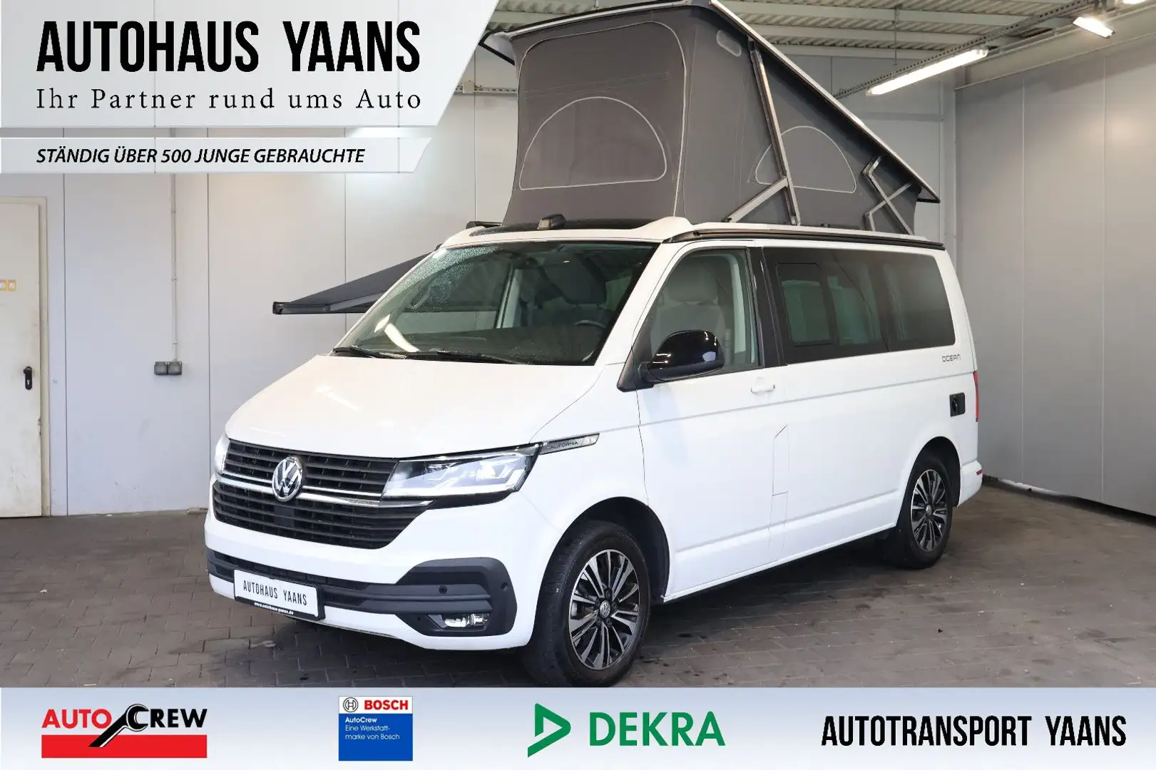 Volkswagen T6 California Ocean ACC+KAM+LED+AUFSTELLDACH Weiß - 1