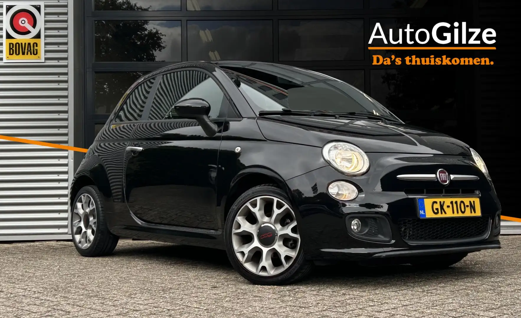 Fiat 500C 0.9 TwinAir 500S l Airco l Lichtmetaal l Half Lede Nero - 1