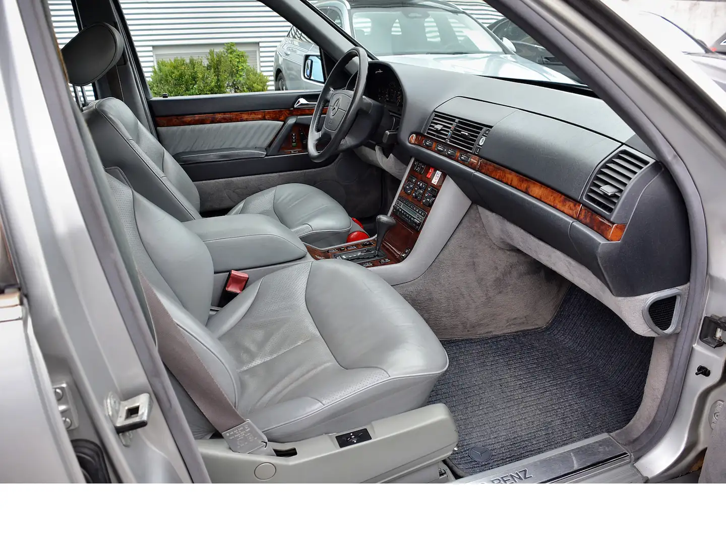 Mercedes-Benz S 400 W140 Leder grau SHD Memory 4x el.Sitze Silber - 2