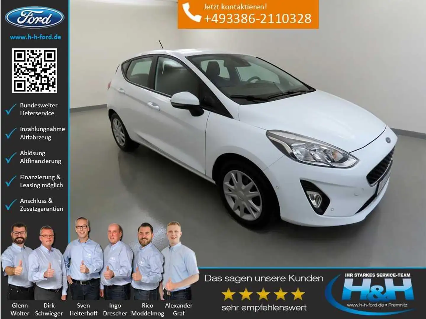 Ford Fiesta 1.1 Cool&Connect Kamera+Winterpaket Weiß - 1