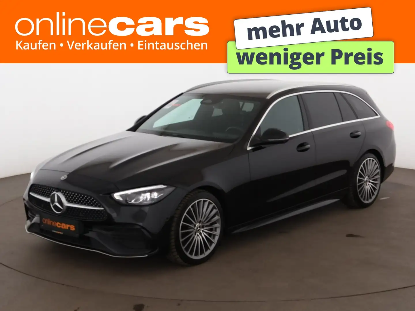 Mercedes-Benz C 220 d AMG Line Aut LED 360-CAM AHK LEDER NAVI Schwarz - 1