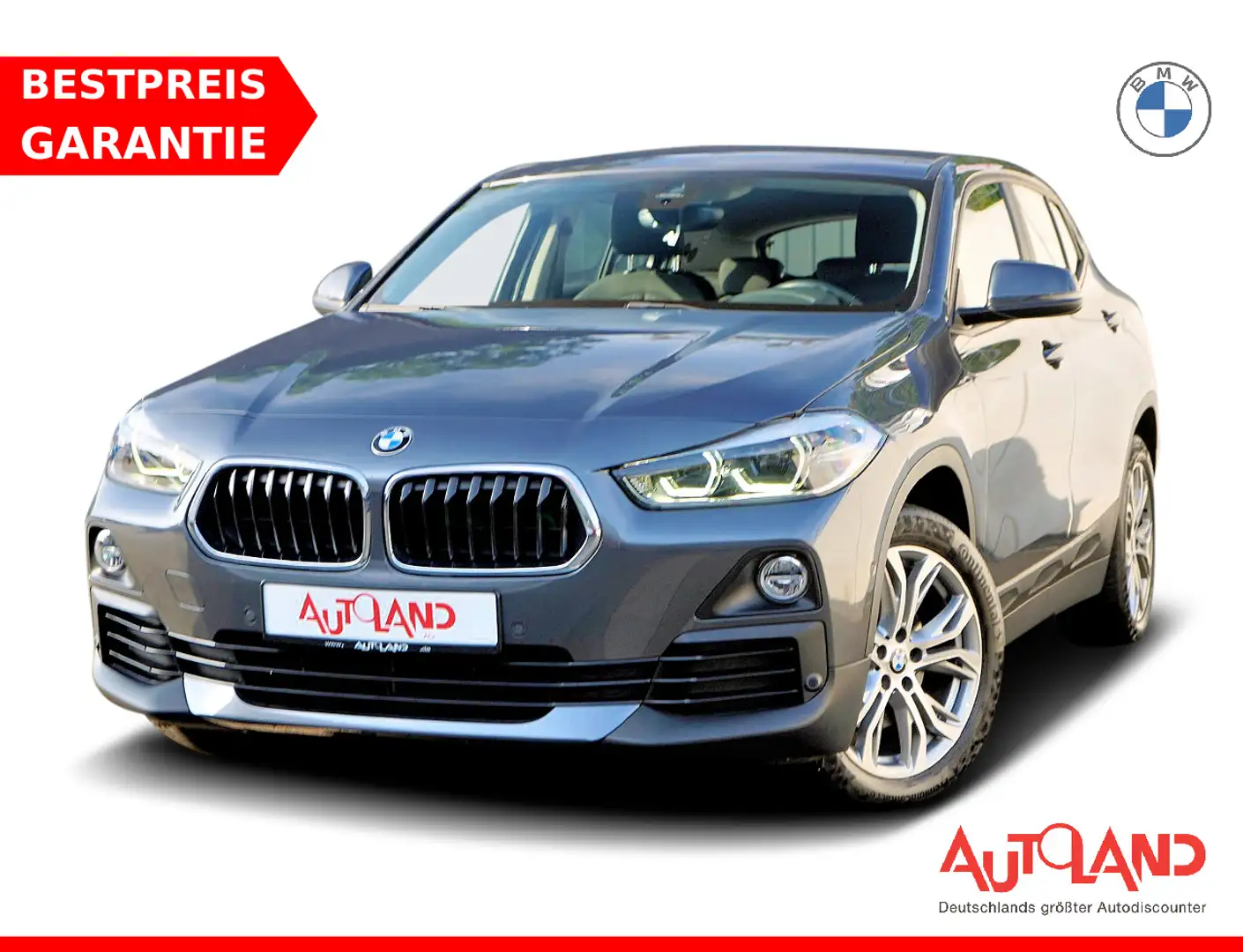 BMW X2 xDrive 18d Advantage Klimaaut. LED Navi AHK Grau - 1