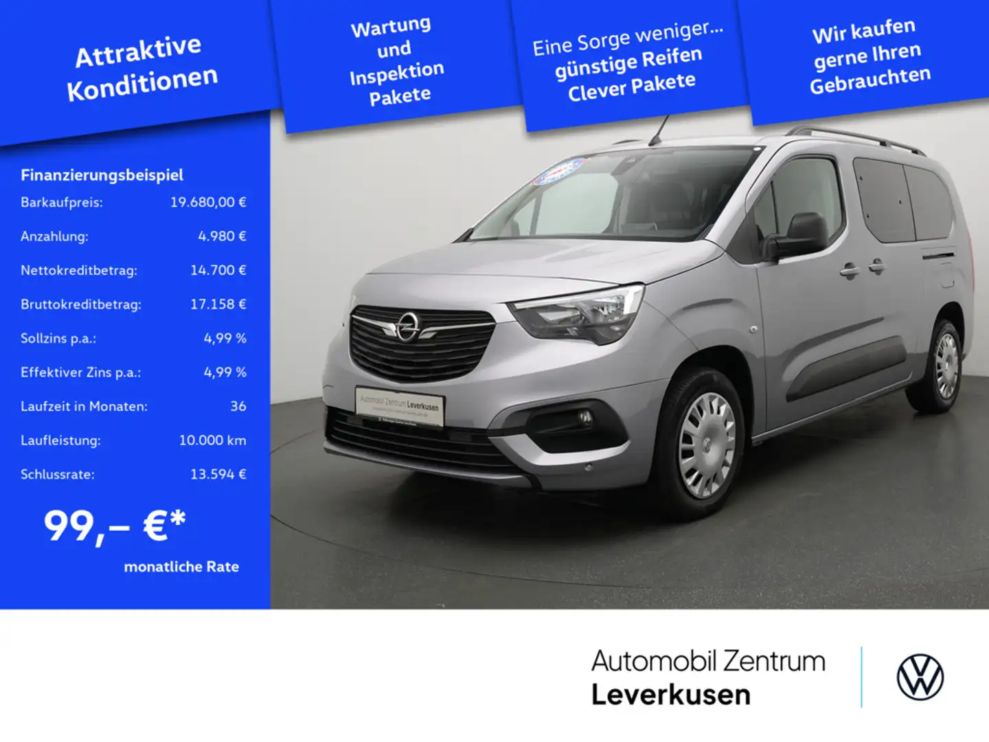 Opel Combo Life E Edition PDC KLIMA SHZ NAVI AHK Schwarz - 1