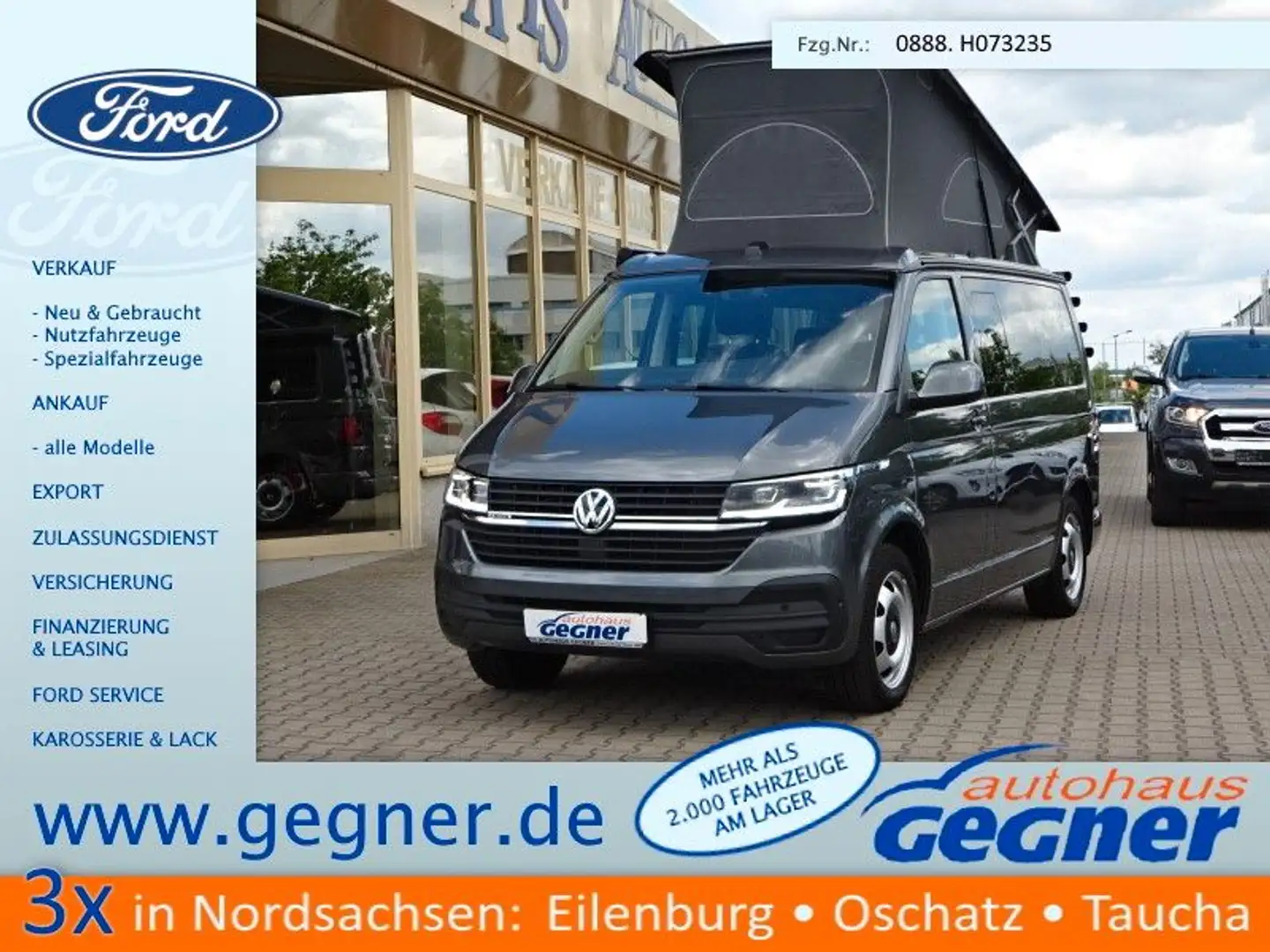 Volkswagen T6 California T6.1 150PS DSG California Beach 4Motion Camper Grau - 1