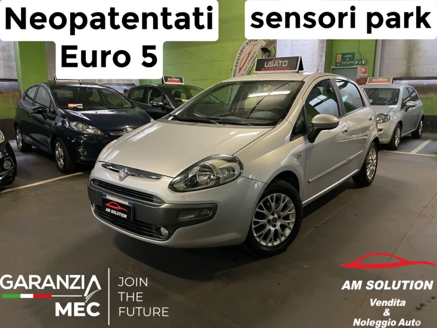 Fiat Punto 1.4 Neopatentati Euro 5 *Sensori Park* Plateado - 1