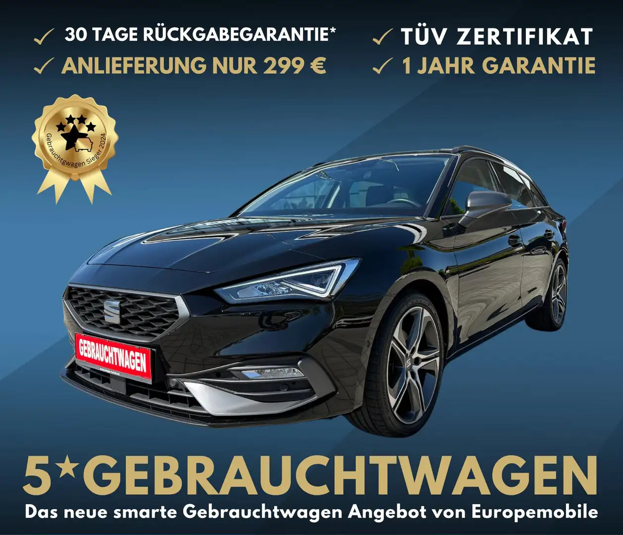 SEAT Leon Sportstourer FR (D3) XL 1.5 eTSI 150 DSG|NAV.10... Zwart - 1