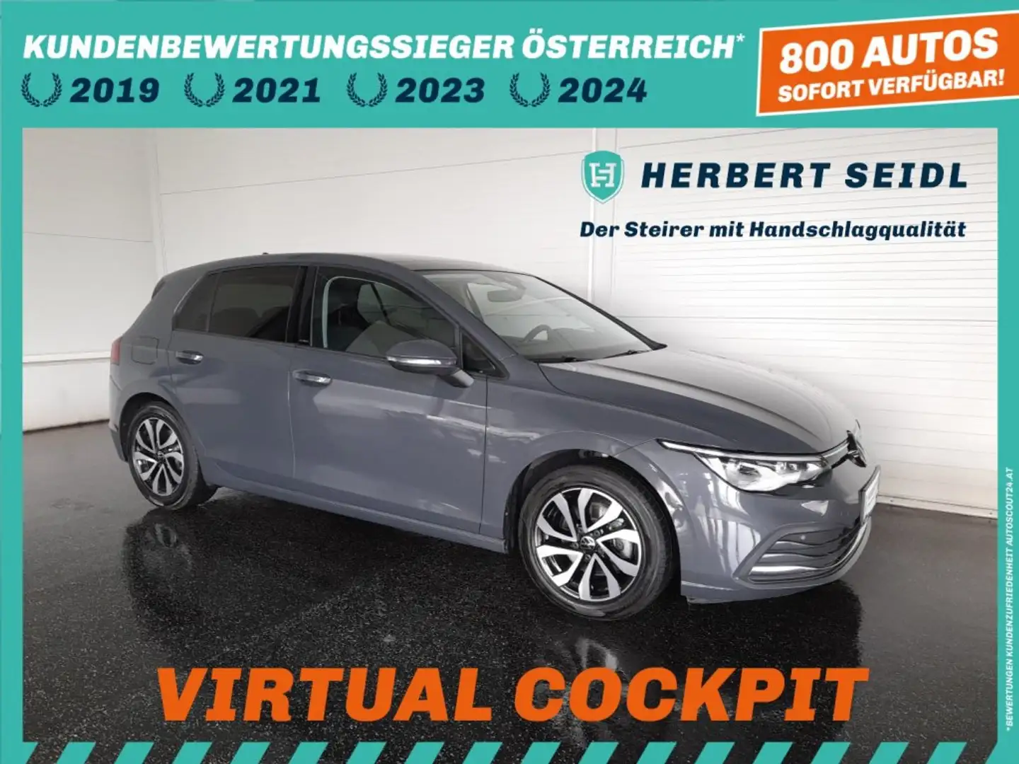 Volkswagen Golf VIII ACTIVE 2,0 TDI DSG *SKY / MATRIX-LED / HEAD-UP / VIRTUELL PRO / NAVI / AHV & KAMERA / ACC / KEYLESS* Grau - 1