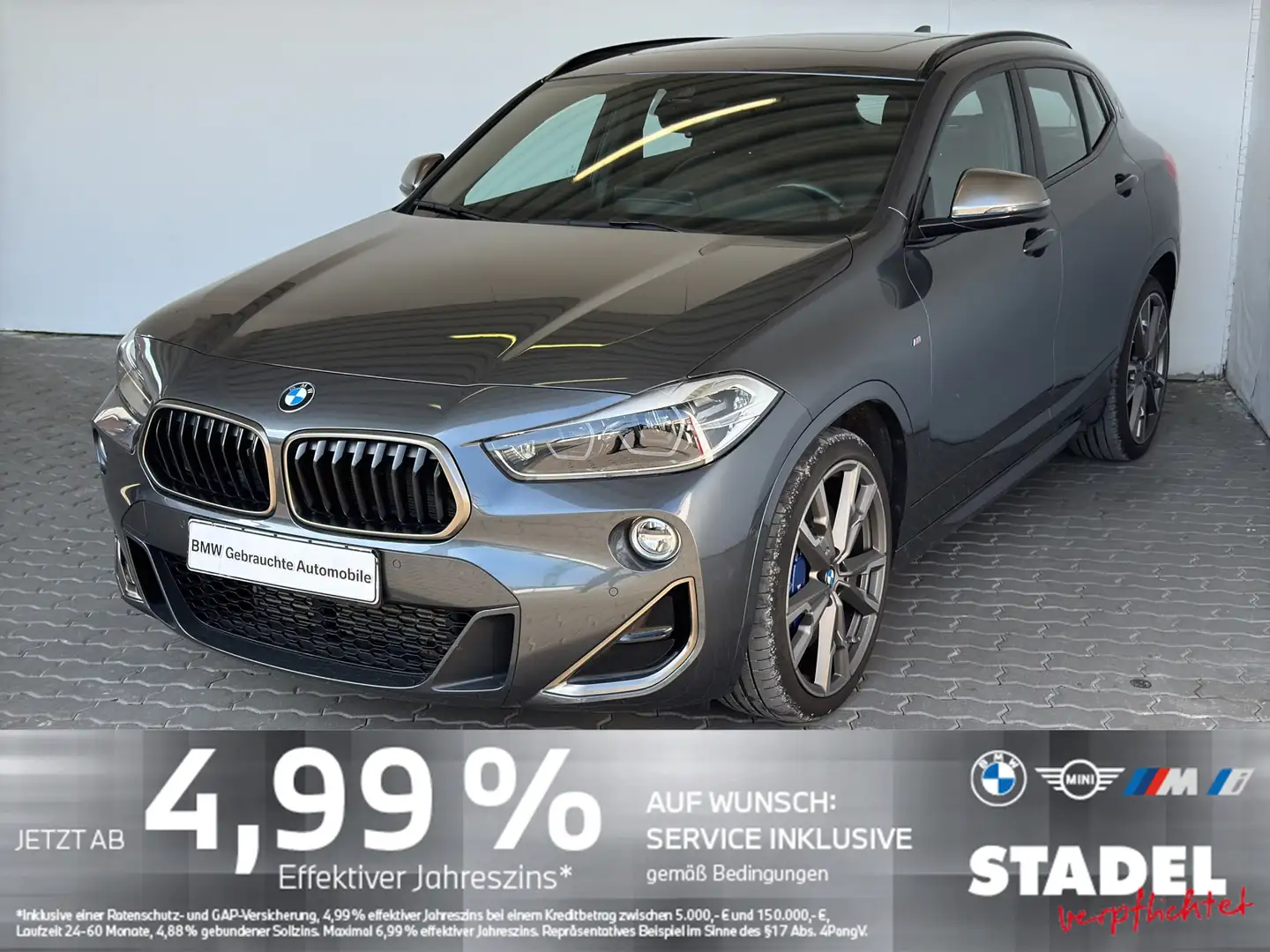 BMW X2 M35i LED.Navi+.HuD.Pano.ParkAs.HuD.HiFi.Sitzh Grau - 2