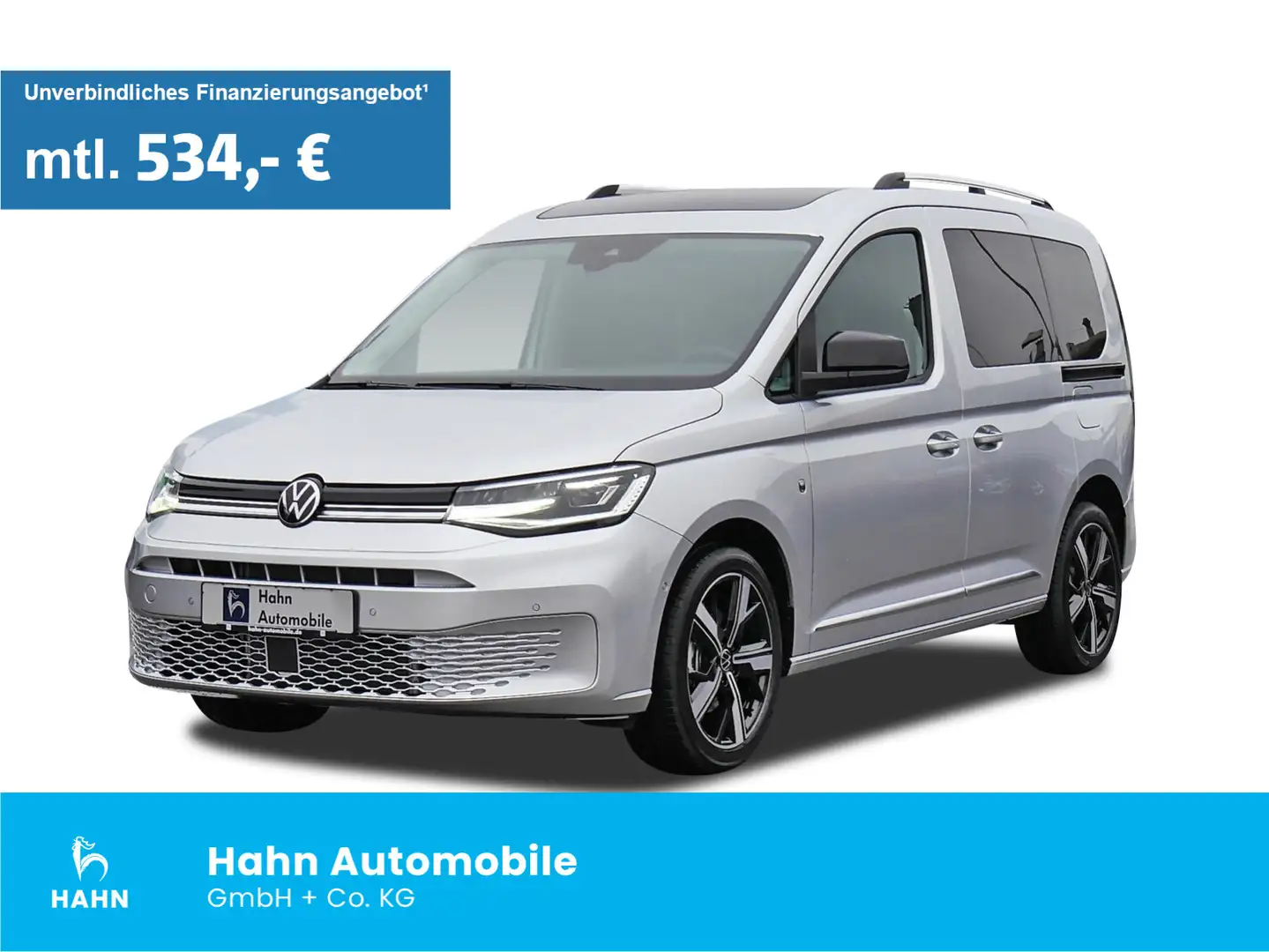 Volkswagen Caddy Style 1,5TSI 85kW DSG NAVI LED STANDHZ PAN Zilver - 1