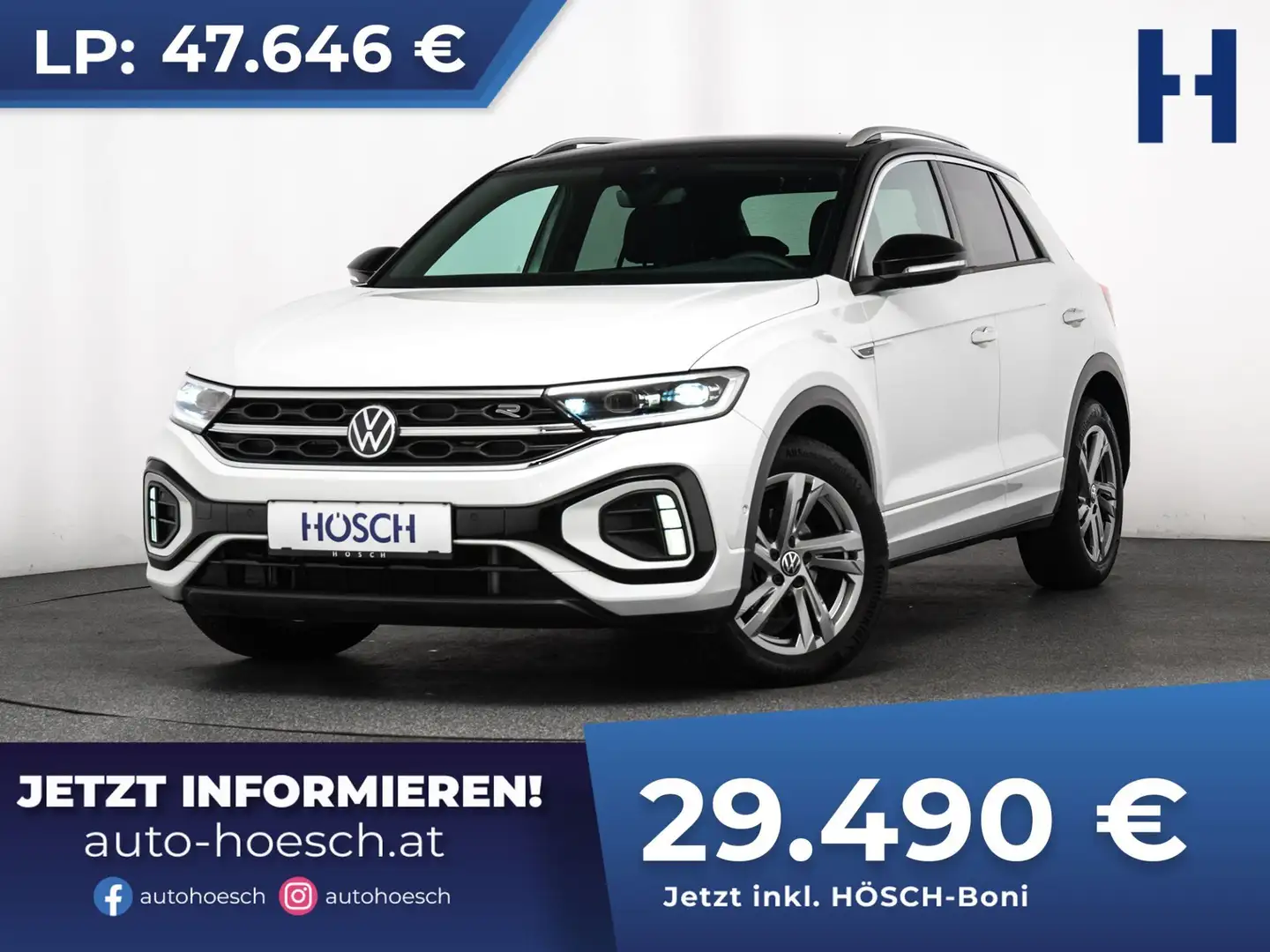 Volkswagen T-Roc R-Line TSI Aut. AHK DISCOVER R-KAM MASSAGE -38% Weiß - 1