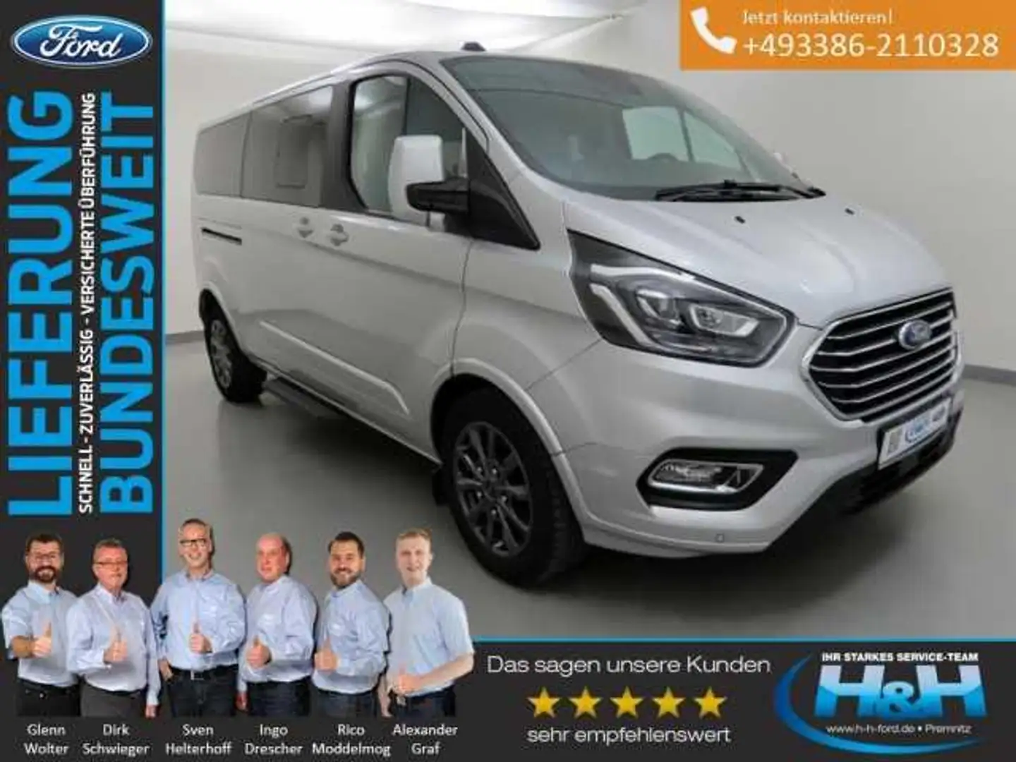 Ford Tourneo Custom 2.0 L2 Titanium X iACC+SHZ Silber - 1