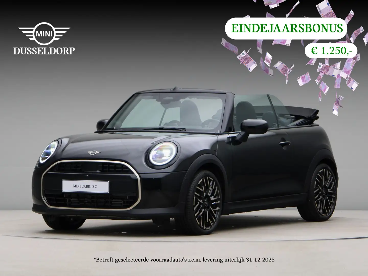 MINI Cooper C Cabrio Favoured Pakket L PRIVATE LEASE EUR 783,- (48 mnd/ Zwart - 1