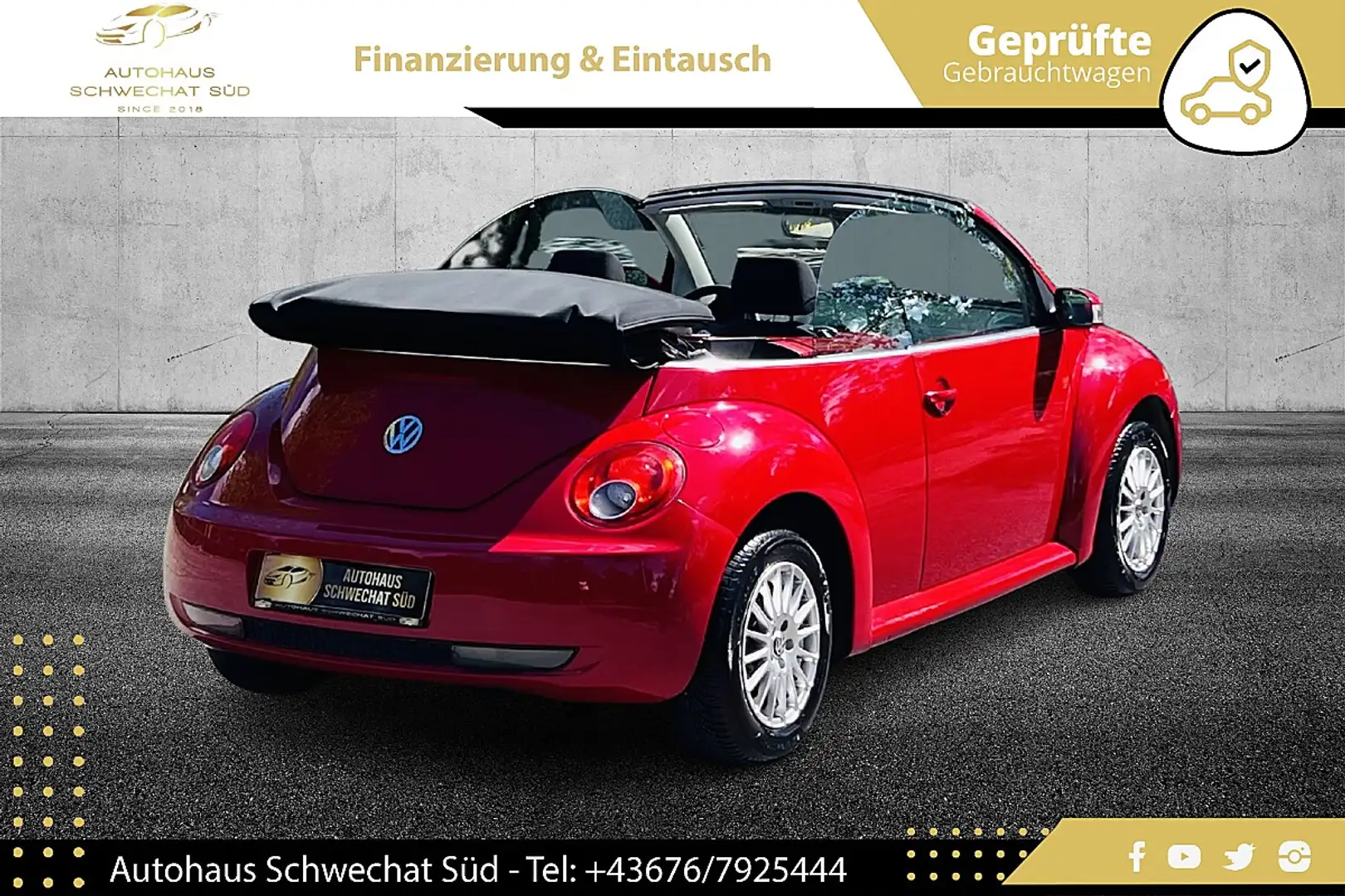 Volkswagen Beetle Cabriolet 1,4 //TOP-ZUSTAND//FACELIFT//SALSA-RE... Rot - 2