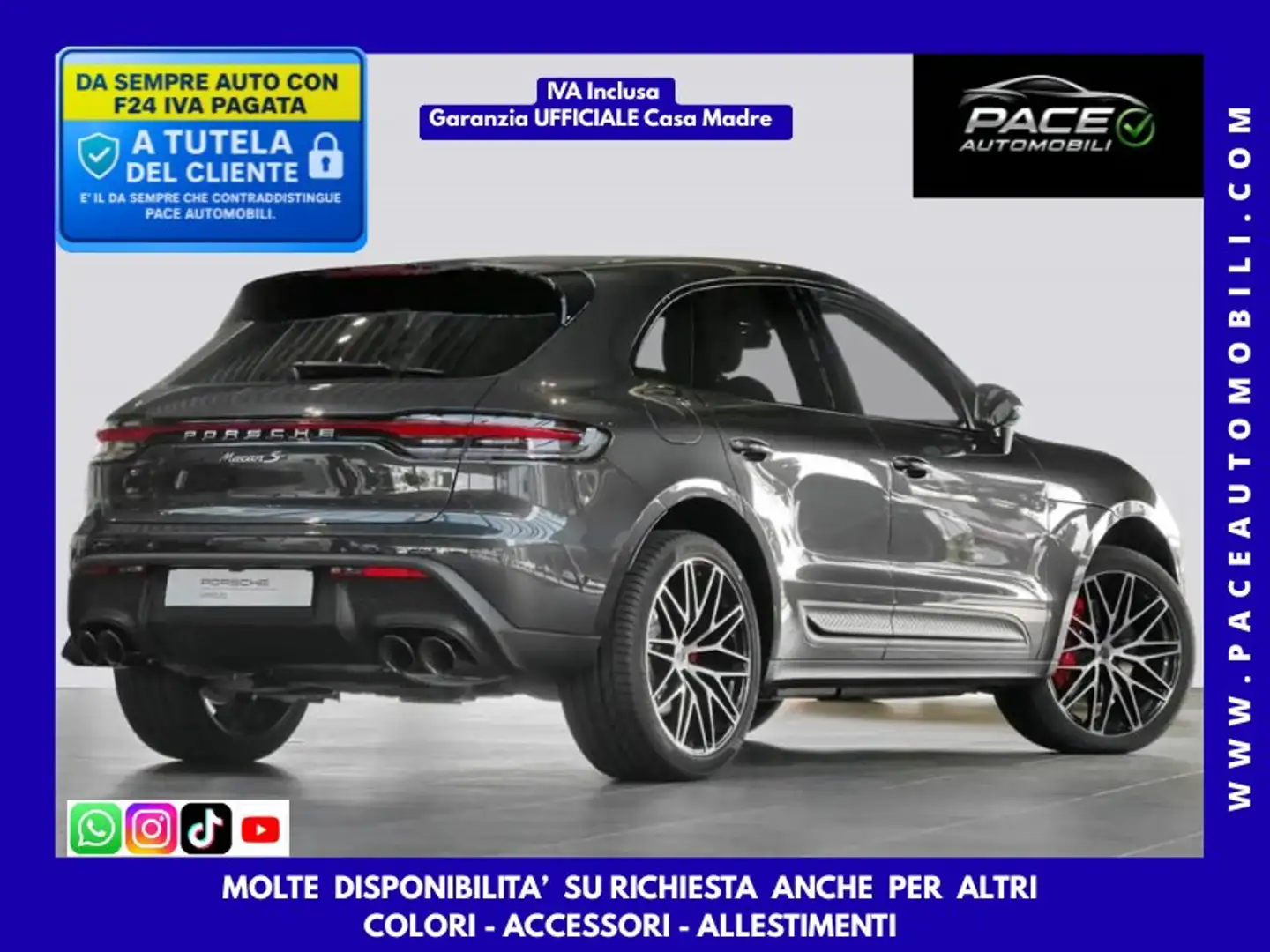 Porsche Macan S TETTO BOSE PANORAMA LED PDC PELLE 21" PASM PDLS+ Gris - 1