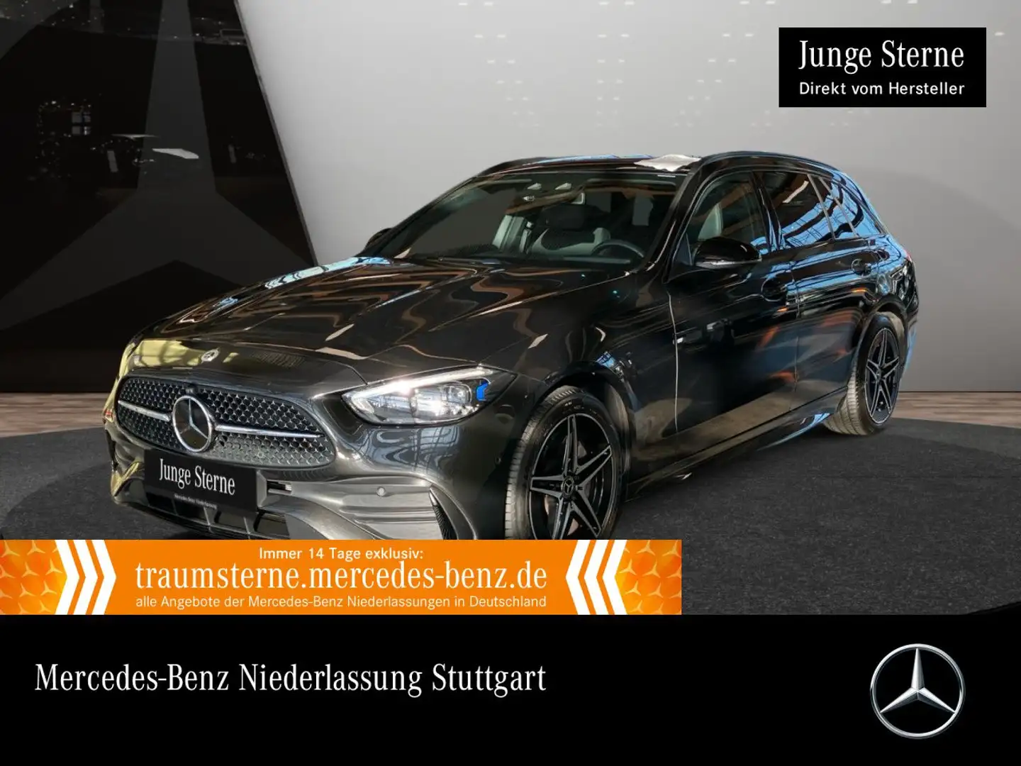 Mercedes-Benz C 300 e T AMG+NIGHT+PANO+360+KEYLESS+9G Grau - 1