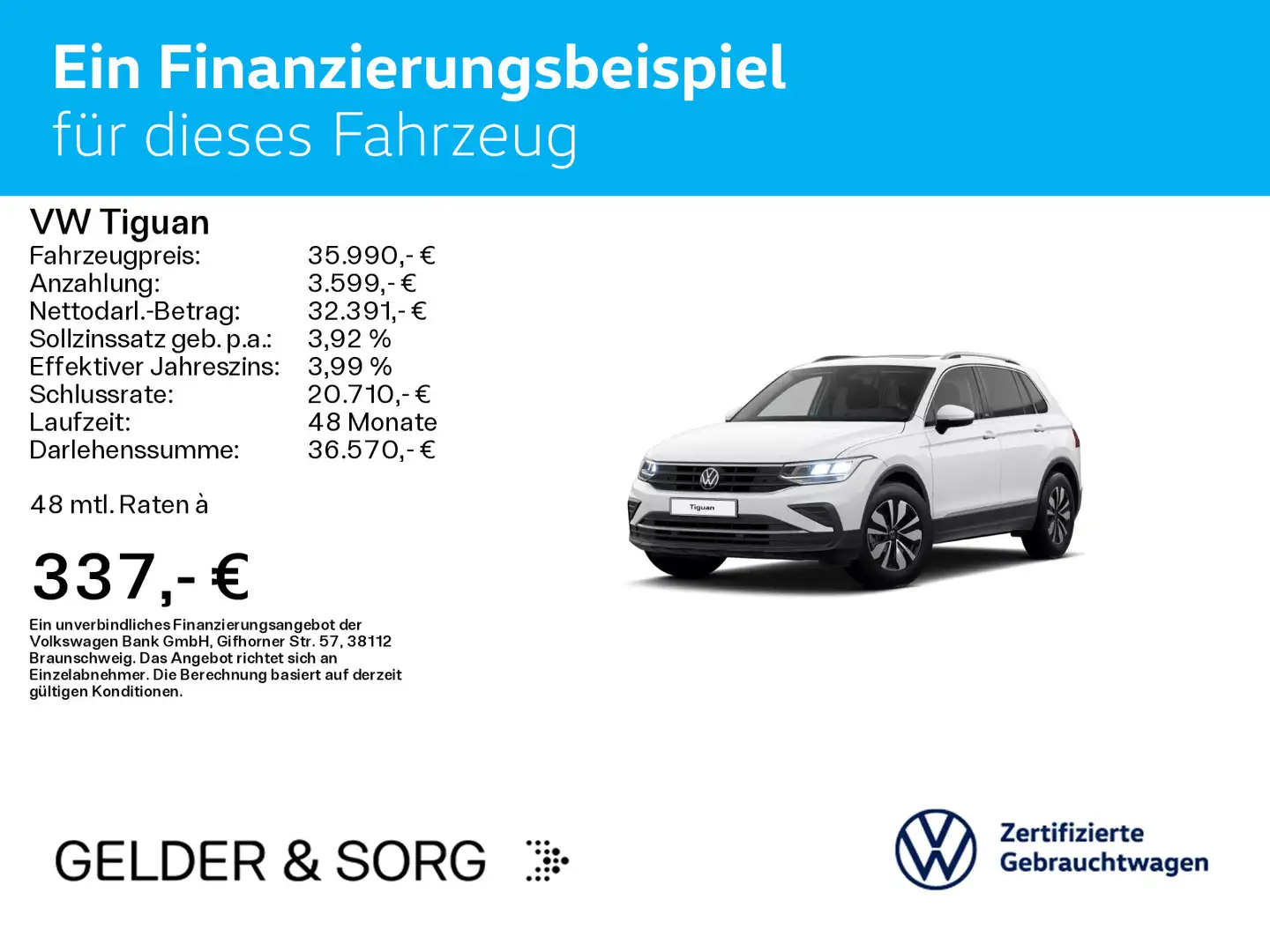 Volkswagen Tiguan Life 1.5 TSI Pano*Stand*AHK*RFK*ACC*Navi Weiß - 2