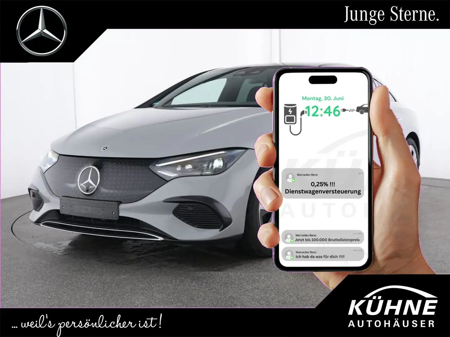 Mercedes-Benz EQE 350 Premium*HA-Lenkung 10*Sitzklima+Wartung Grau - 1