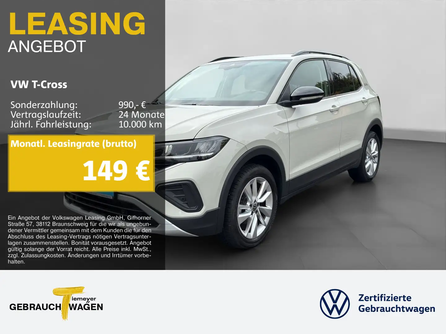 Volkswagen T-Cross 1.0 TSI GOAL AHK NAVI KAMERA LED Grigio - 1