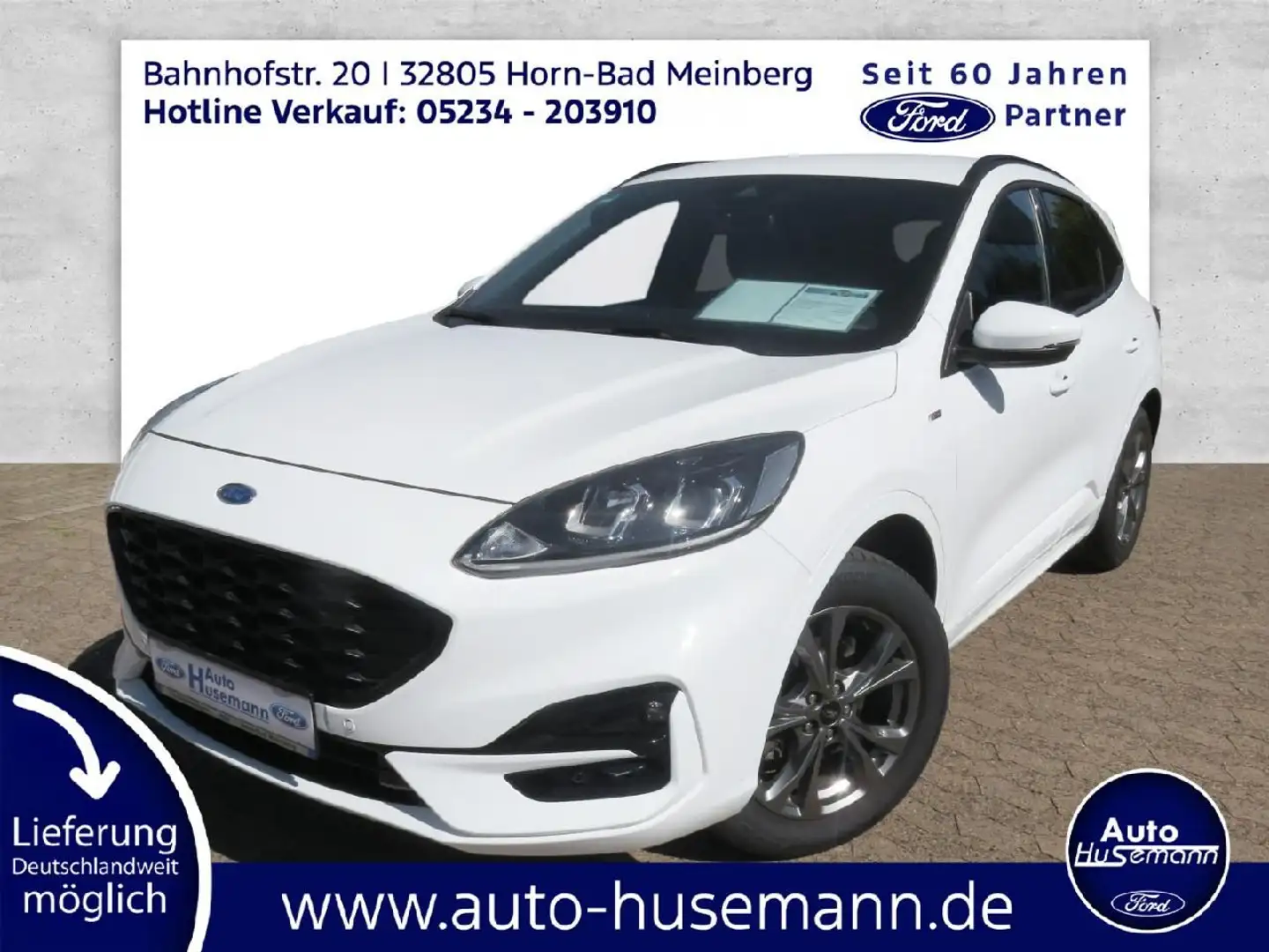Ford Kuga ST-Line,2Z-Klima,AHK schwenkb.,PPv+h+Cam Blanc - 1