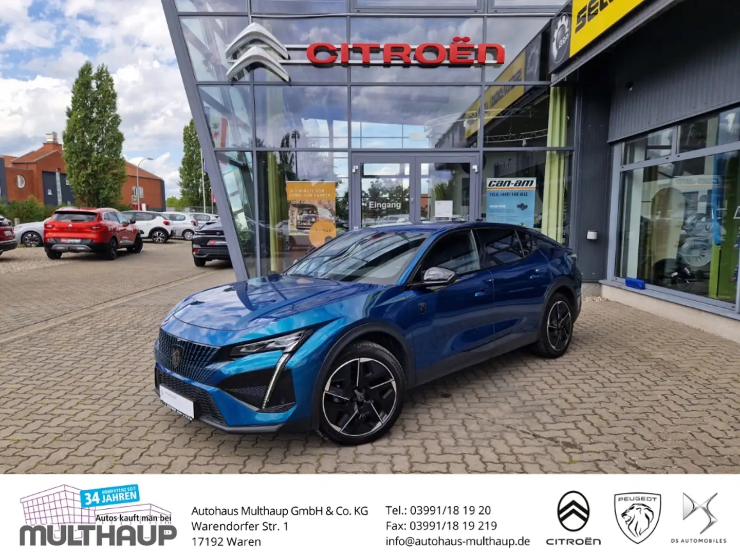 Peugeot 408 GT Puretech 130 EAT8 MATRIX 360 Kamera Leder Bleu - 1